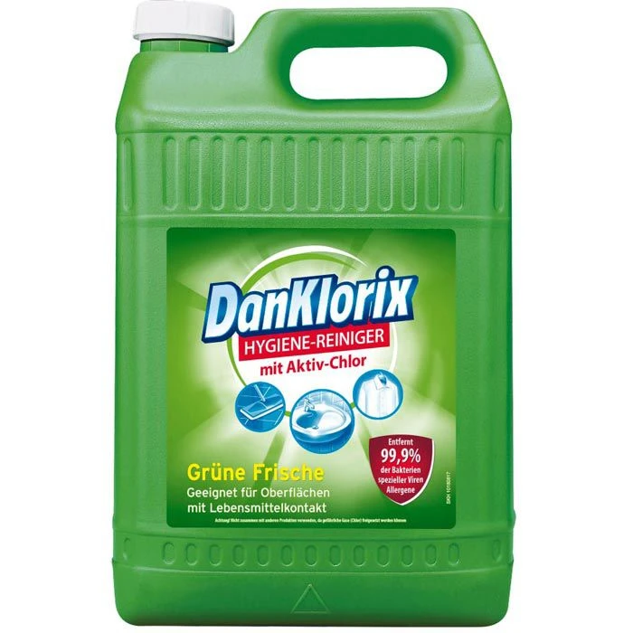 DanKlorix Hygienereiniger Grüne Frische, Aktiv-Chlor, Kanister, Desinfizierend, 5 Liter 3 DanKlorix Hygienereiniger Grüne Frische, Aktiv-Chlor, Kanister, Desinfizierend, 5 Liter
