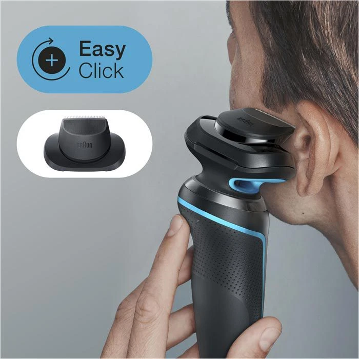 Braun Elektrorasierer Series 5 50-M1200s, Mintgrün, Wet & Dry, Mit EasyClick-Präzisionstrimmer 4 Braun Elektrorasierer Series 5 50-M1200s, Mintgrün, Wet & Dry, Mit EasyClick-Präzisionstrimmer – Bild 2