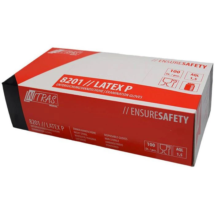 NITRAS Einmalhandschuhe Ideal Care Latex, 8201, Gepudert, Weiß, 100 Stück, Größe XL 5 NITRAS Einmalhandschuhe Ideal Care Latex, 8201, Gepudert, Weiß, 100 Stück, Größe XL – Bild 3